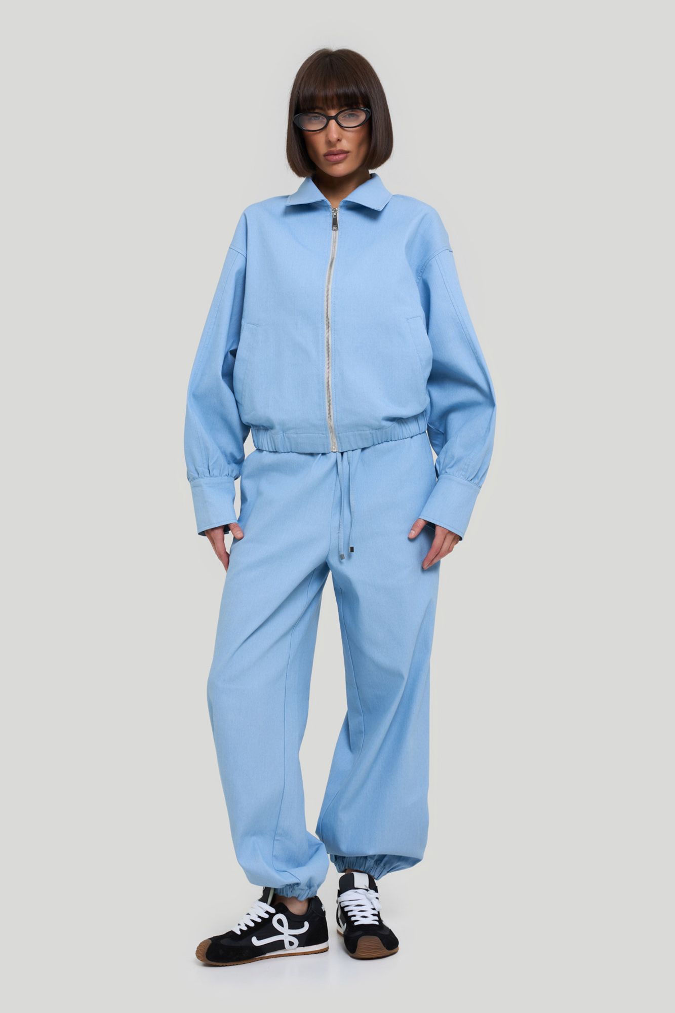 Костюм из тонкой джинсы (S/M голубой)