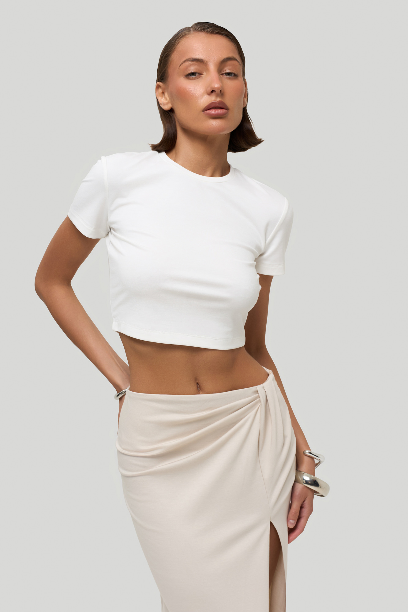Укороченная футболка slim (S/M)