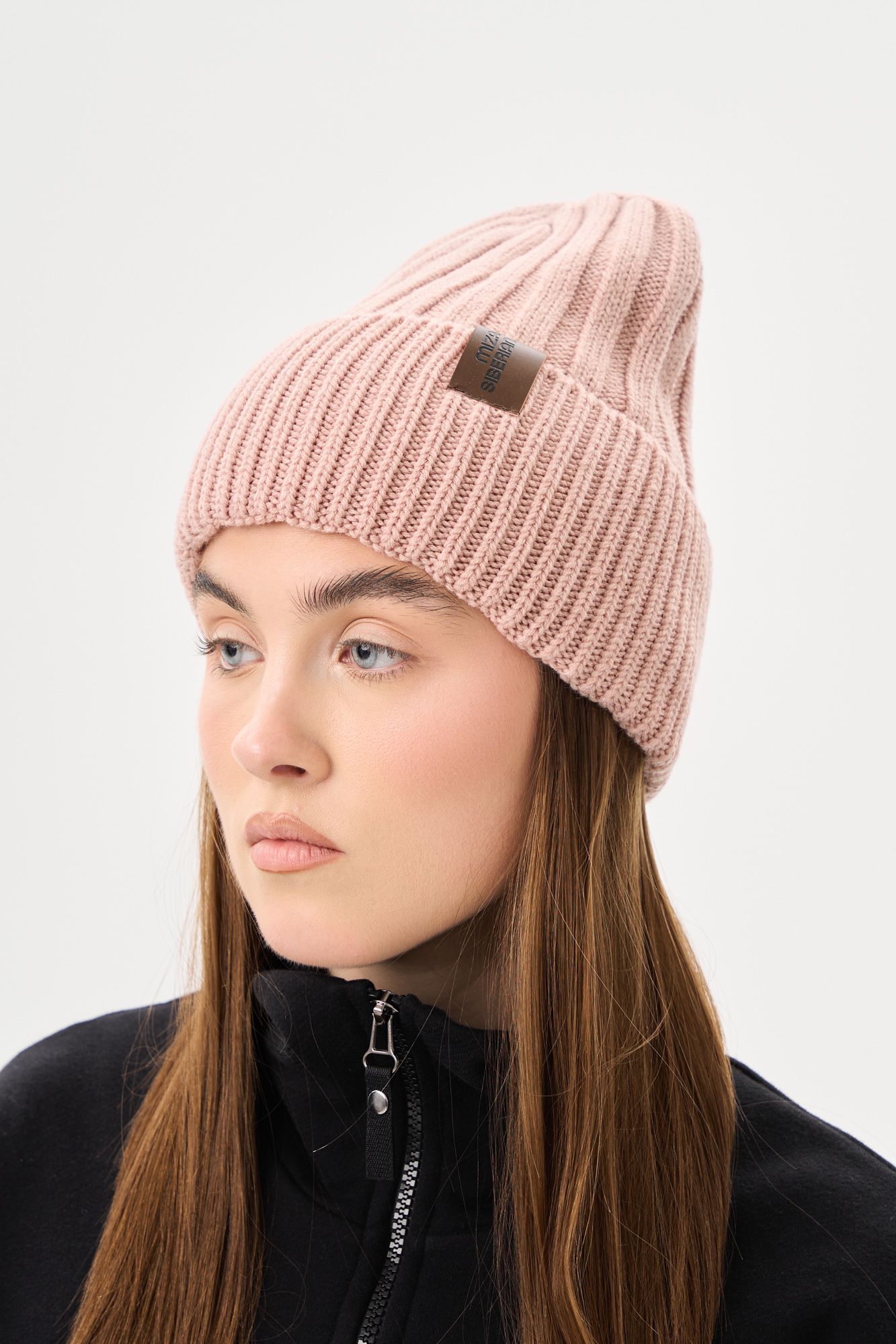 Шапка полушерстяная (50-54 розовый)