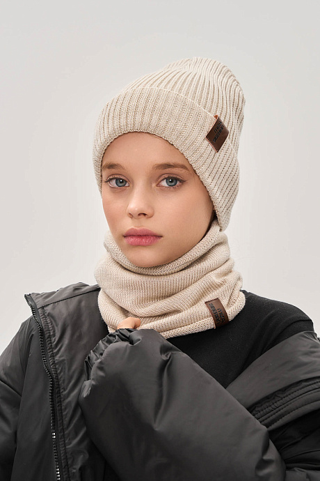 Шапка полушерстяная с хлопковым подкладом