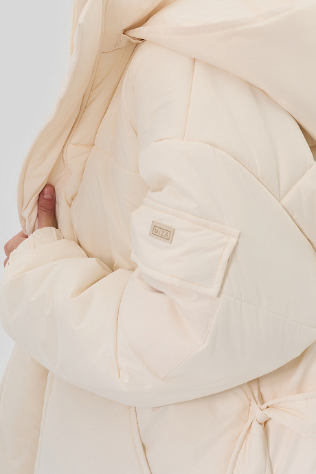 Куртка парка свободного кроя с капюшоном