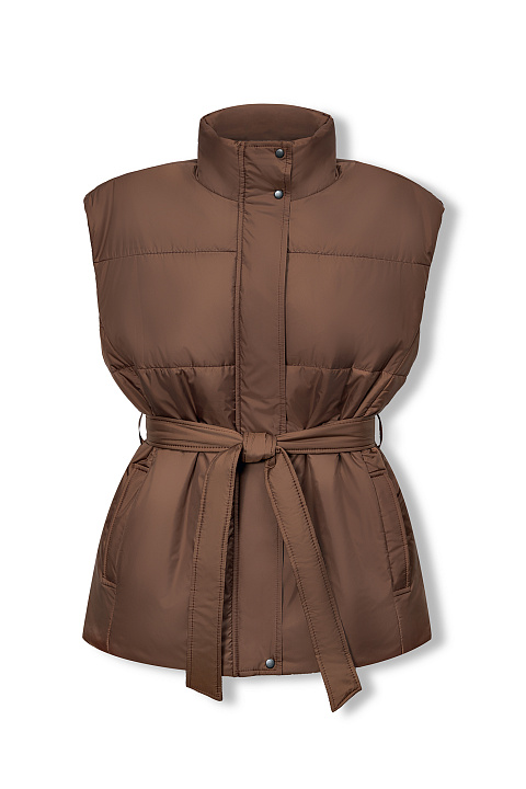 Жилет утепленный с поясом