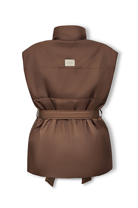 Жилет утепленный с поясом